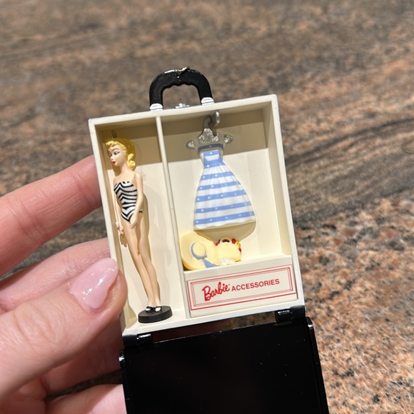 Hallmark 1999 Barbie Travel Case and Barbie Ornament - set of 2 ornaments NIB - Picture 9 of 9